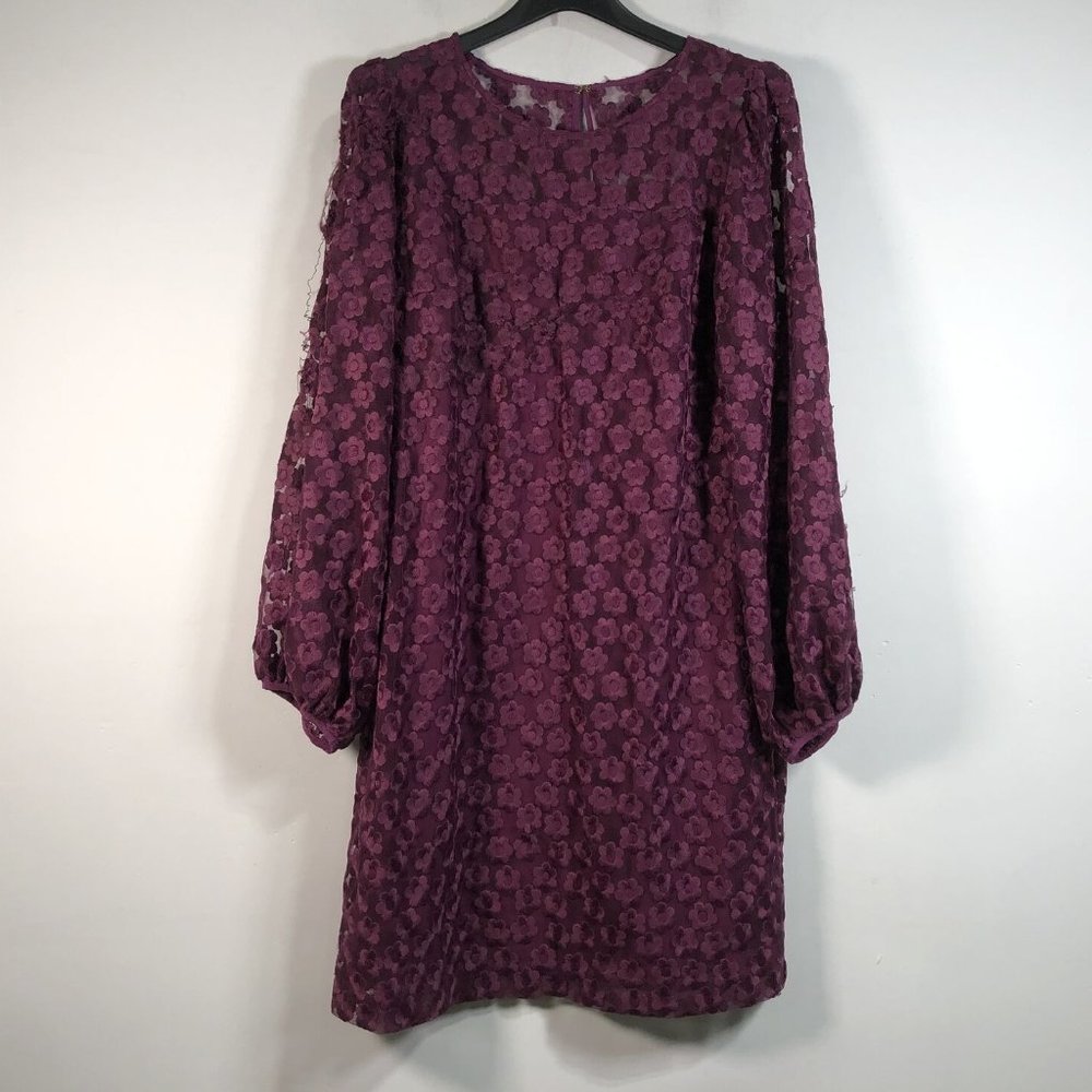 Trina Turk Floral Airie Dress, Women's Size 10 - Dark Purple - Picture 4 of 12